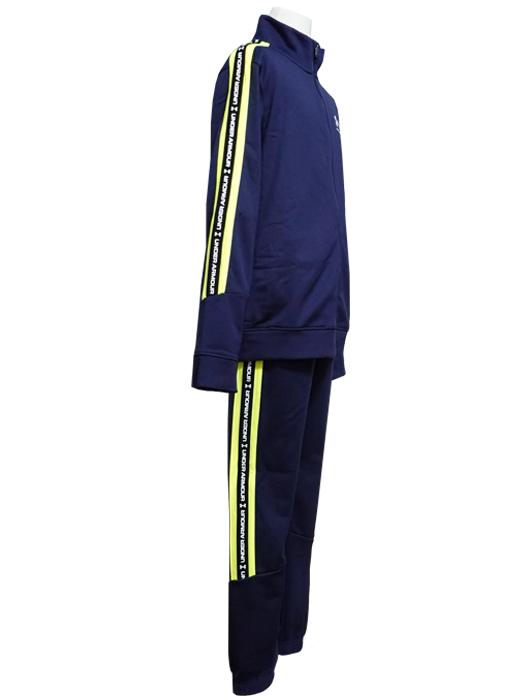 (アンダーアーマー) UNDER ARMOUR/UAアイコン 二ット トラックスーツ/ジュニア用/ブラックXホワイト/1390295-411