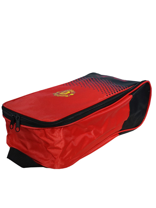 クラブオフィシャルグッズ/マンチェスターユナイテッド /オフィシャルシューズバッグ/レッドXブラック/5015860242670