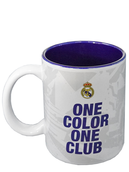 クラブオフィシャルグッズ/レアルマドリード/オフィシャルマグカップ/ワンカラー ワンクラブ/ホワイトXブルー/5037970101647