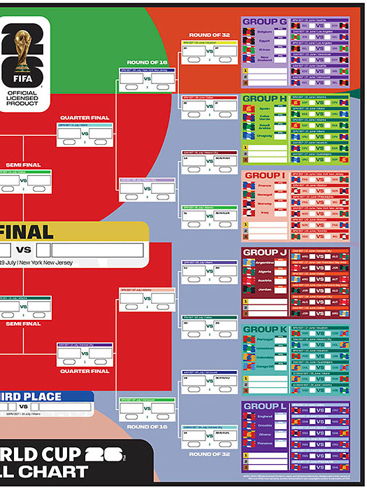クラブオフィシャルグッズ/FIFAワールドカップ2026 ウォールチャート A1サイズ/5037970113251/簡易配送(CARDのみ/送料注文後変更/1点限)