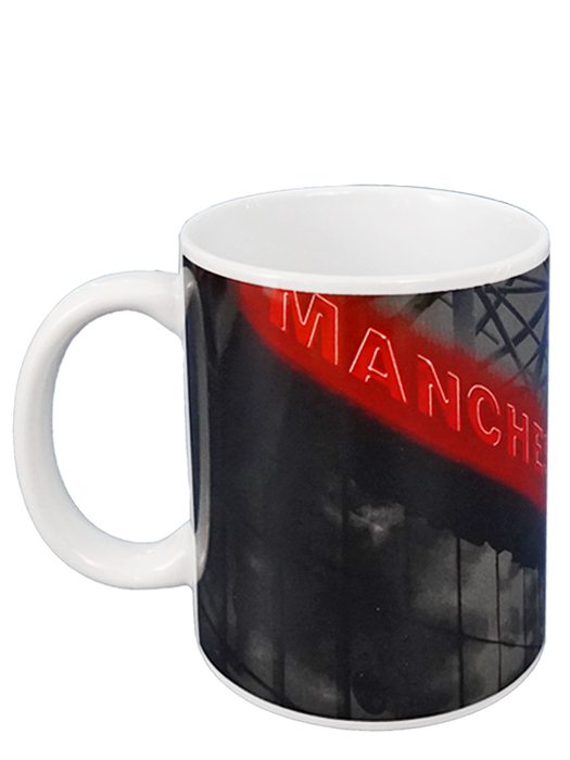クラブオフィシャルグッズ/マンチェスターユナイテッド/オフィシャルマグカップ/オールド・トラフォード/ブラックXレッド/5051586286987