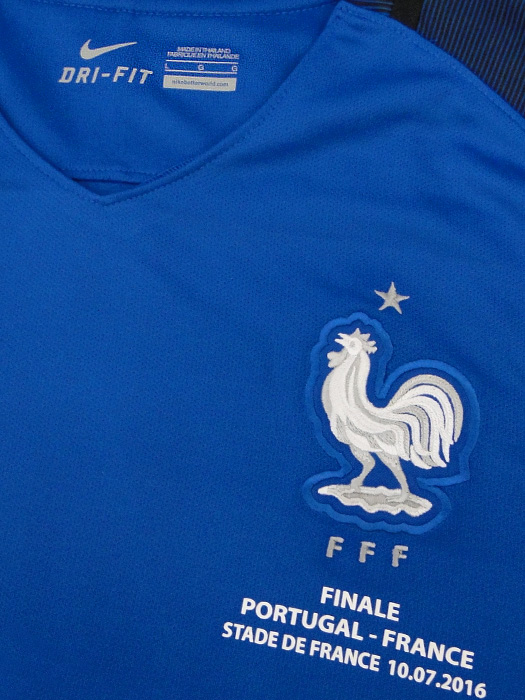 (ナイキ) NIKE/16/17フランス代表/ホーム/半袖/グリーズマン/EURO2016決勝戦バッジ+マッチーデー+RESPECT付/フルマーキング/724615-439
