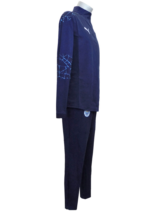 (プーマ) PUMA/20/21マンチェスターシティ/1/4ジップトレーニングスーツ/ピーコートXピーコート/758038-07-757880-07