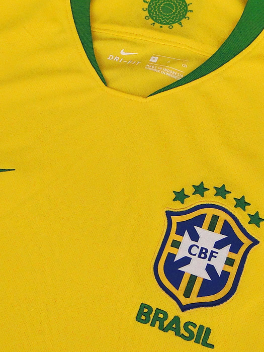 ***前面にアイロン跡あり***(ナイキ) NIKE/18/19ブラジル代表/ホーム/半袖/ペレ/893856-749