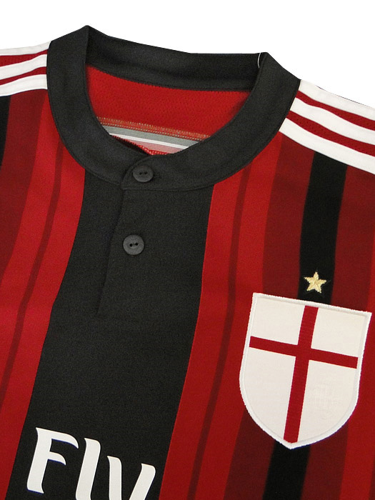 ***限定再入荷***(アディダス) adidas/14/15ACミラン/ホーム/半袖/本田/セリエAバッジ+ビッグイヤー7付/フルマーキング/AMO13-D87224