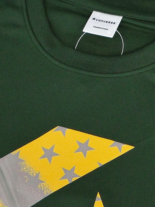 (コンバース) CONVERSE/9S プリントTシャツ/Dグリーン/CB291312-4700/簡易配送(CARDのみ送料注文後変更/1点限/保障無)