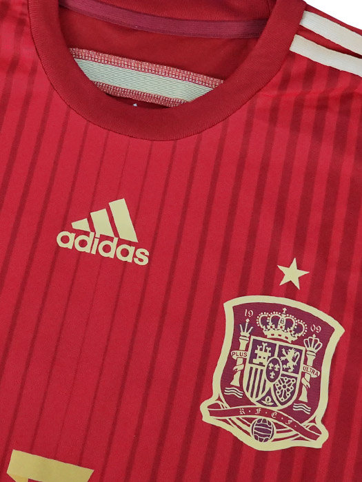 ***限定入荷***(アディダス) adidas/2014スペイン代表/オーセンティック/ダビド・ビジャ/W杯パッチ付/フルマーキング仕様/F82364