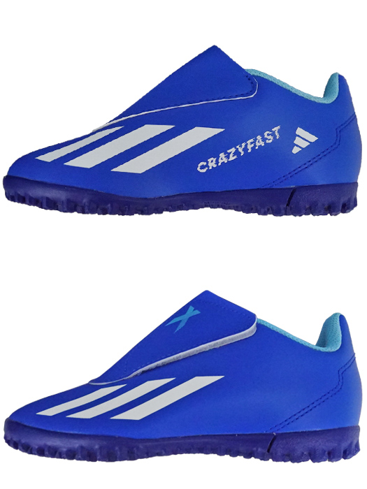 (アディダス)adidas/エックスクレイジーファスト4 VEL TF J/ブライトローヤルXフットウェアホワイト/IE4061