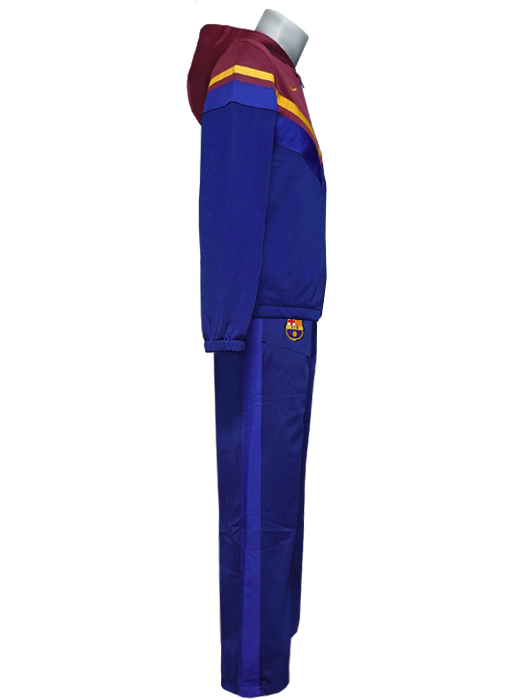 (ナイキ) NIKE/26/27バルセロナ/DRI-FIT フード付きトラックスーツ/ジュニア用/ディープガーネットXブルーボイド/IO3566-682