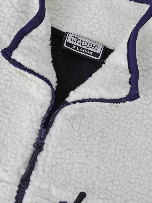 (カッパ) KAPPA/ボックスポケット/ボアブルゾン/ホワイトXネイビー/KPO-22028