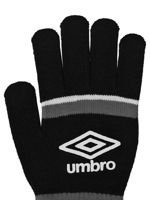 (アンブロ) UMBRO/ニットグローブ/ブラックXグレー/UUAWJD54/簡易配送(CARDのみ送料注文後変更/1点限/保障無)