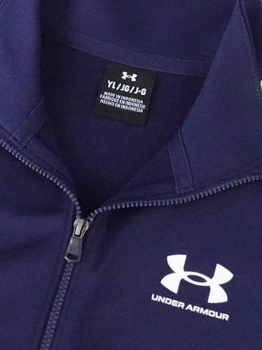 (アンダーアーマー) UNDER ARMOUR/UAアイコン 二ット トラックスーツ/ジュニア用/ブラックXホワイト/1390295-411