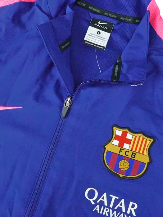 ***限定再入荷***(ナイキ)NIKE/16/17バルセロナ/DRI-FIT/SQUADサイドラインWVNウォームアップスーツ/ブルーXピンクXネイビー/610535-456