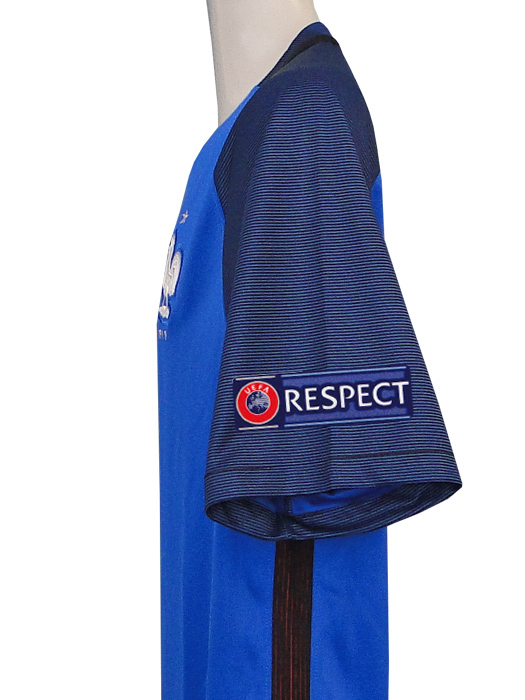 (ナイキ) NIKE/16/17フランス代表/ホーム/半袖/ポグバ/EURO2016決勝戦マッチーデー+バッジ+RESPECT付/フルマーキング/724615-439