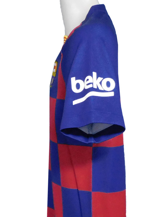 ***傷、汚れあり***(ナイキ) NIKE/19/20バルセロナ/ホーム/半袖/メッシ/ジュニア用/AJ5801-457