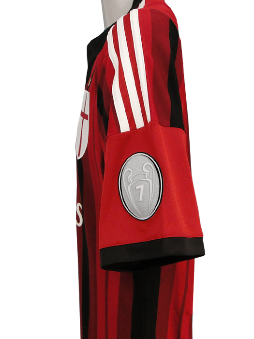 ***限定再入荷***(アディダス) adidas/14/15ACミラン/ホーム/半袖/本田/セリエAバッジ+ビッグイヤー7付/フルマーキング/AMO13-D87224