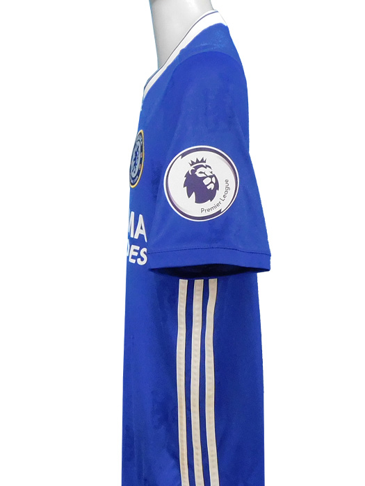 ***両側部若干汚れあり***(アディダス) adidas/16/17チェルシー/ホーム/半袖/アザール/プレミアリーグバッジ付/BFX69-AI7182