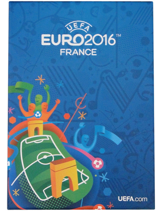 クラブオフィシャルグッズ/UEFAヨーロッパ選手権EURO2016/レプリカトロフィー3D/アクリルフレーム入り/100mm