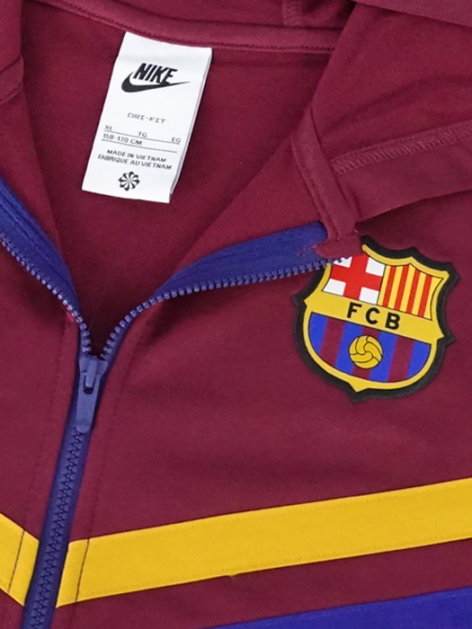 (ナイキ) NIKE/26/27バルセロナ/DRI-FIT フード付きトラックスーツ/ジュニア用/ディープガーネットXブルーボイド/IO3566-682