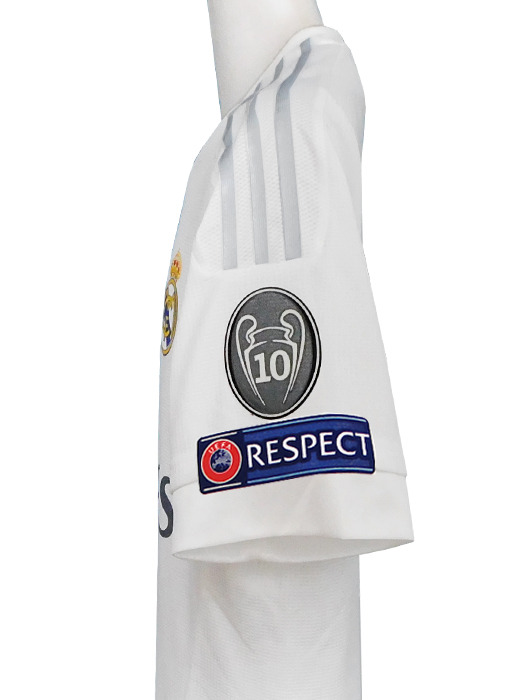 ***限定再入荷***(アディダス) adidas/15/16レアルマドリード/CL/ホーム/半袖/ジダン/CL+RESPECT+ビッグイヤー10パッチ付/JOG85-S12652