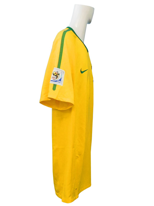 ***限定再入荷***(ナイキ) NIKE/10/11ブラジル代表/ホーム/半袖/ダビド・ルイス/2010W杯バッジ付/369250-703