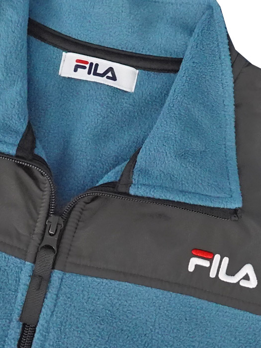 (フィラ)FILA/マイクロフリーススタンドジャケット/ダークブルーXグレー/442-341-K-DBL