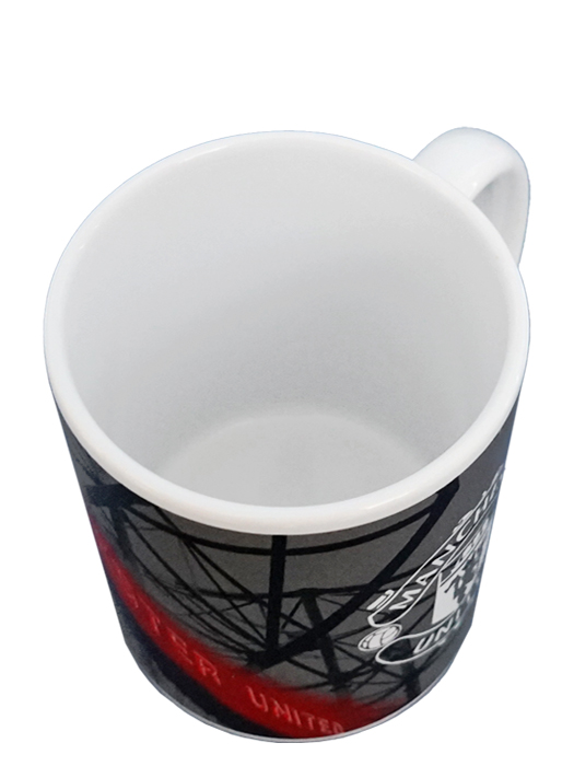 クラブオフィシャルグッズ/マンチェスターユナイテッド/オフィシャルマグカップ/オールド・トラフォード/ブラックXレッド/5051586286987