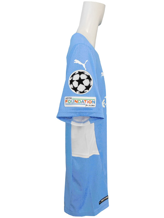(プーマ) PUMA/21/22マンチェスターシティ/チャンピオンズリーグ/ホーム/半袖/デ・ブライネ/CL+FOUNDATIONバッジ付き/759202-01