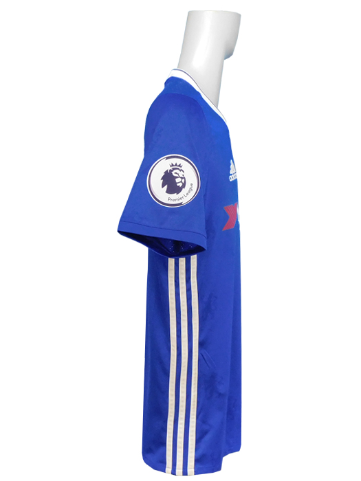 ***両側部若干汚れあり***(アディダス) adidas/16/17チェルシー/ホーム/半袖/アザール/プレミアリーグバッジ付/BFX69-AI7182
