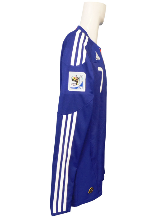 ***限定再入荷***(アディダス) adidas/10/11日本代表/ホーム/長袖/遠藤/2010W杯バッジ+デンマーク戦マッチデープリント/KF329-P65756