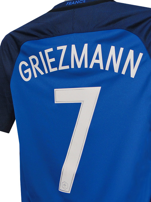 (ナイキ) NIKE/16/17フランス代表/ホーム/半袖/グリーズマン/EURO2016決勝戦バッジ+マッチーデー+RESPECT付/フルマーキング/724615-439