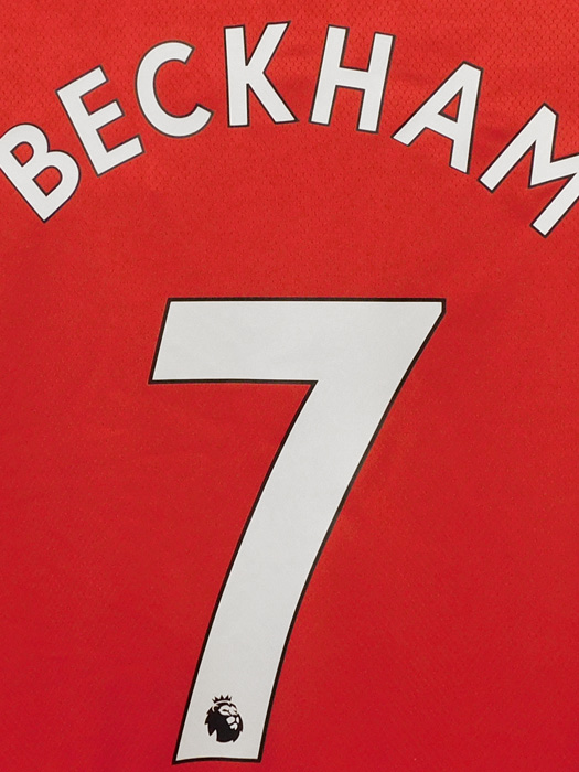 **若干汚れと傷あり**(アディダス) adidas/19/20マンチェスターユナイテッド/ホーム/半袖/ベッカム/プレミア+NRFRパッチ付/GEM43-ED7386