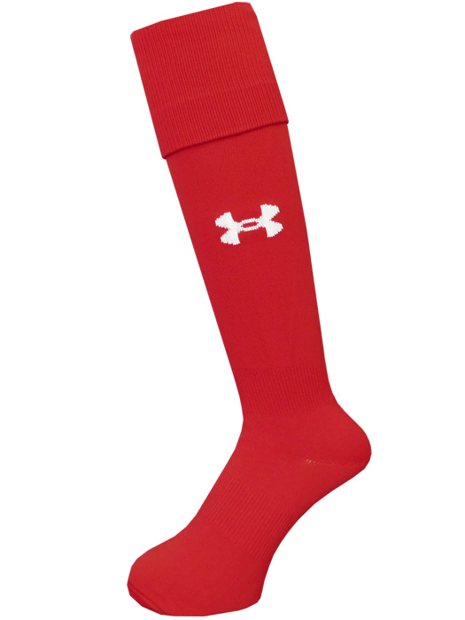 (アンダーアーマー) UNDER ARMOUR/UA TS サッカー ソリッドソックス/レッドXホワイト/1301900-600/簡易配送(CARDのみ/1点限/保障無)