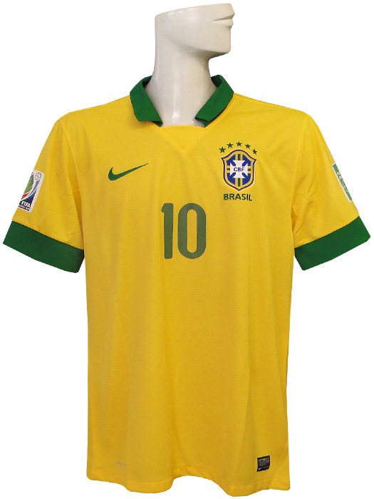 (ナイキ) NIKE/13ブラジル代表/コンフェデレーションズカップ/ホーム/半袖/ネイマール/バッジ付