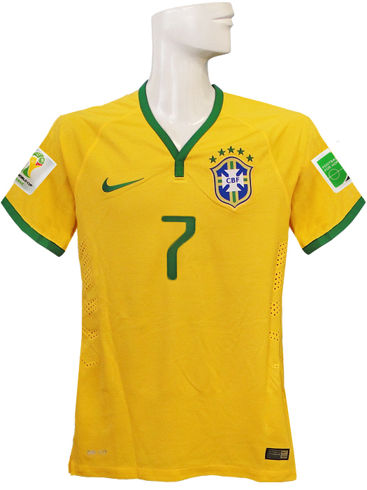 (ナイキ) NIKE/2014ブラジル代表/オーセンティック/ホーム/半袖/フッキ/ワールドカップバッジ+ FOOTBALL FOR HOPEバッジ付/575276-703