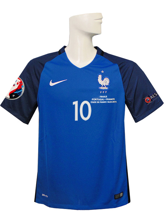 (ナイキ) NIKE/16/17フランス代表/ホーム/半袖/ベンゼマ/EURO2016決勝戦マッチーデー+バッジ+RESPECT付/フルマーキング/724615-439