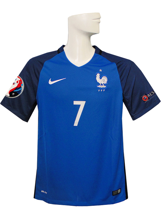 (ナイキ) NIKE/16/17フランス代表/ホーム/半袖/グリーズマン/EURO2016バッジ+RESPECTバッジ付/724615-439