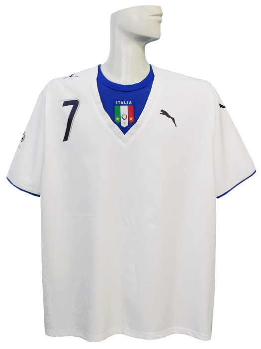 ***若干難あり***(プーマ) PUMA/2006/2007イタリア代表/アウェイ/半袖/デルピエロ/W杯予選パッチ付/731948-01