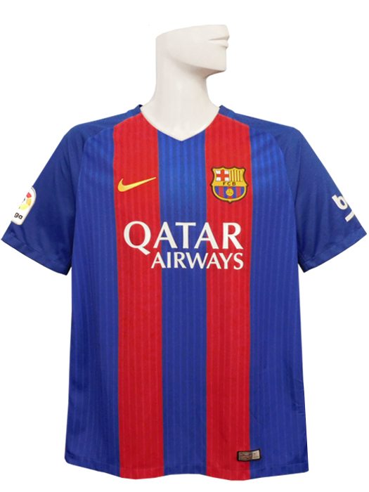 ***若干傷あり***(ナイキ) NIKE/16/17バルセロナ/ホーム/半袖/カタール航空スポンサー付/メッシ/776850-481