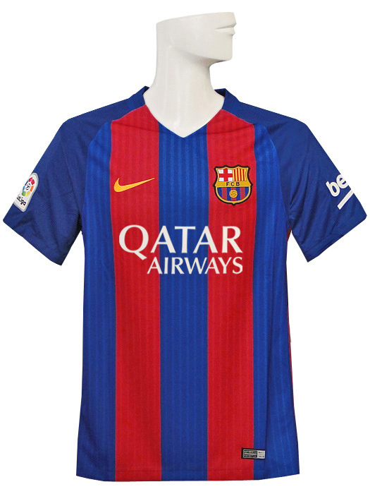 ***限定再入荷***(ナイキ) NIKE/16/17バルセロナ/ホーム/半袖/ジュニア/カタール航空スポンサー付/メッシ/777029-481