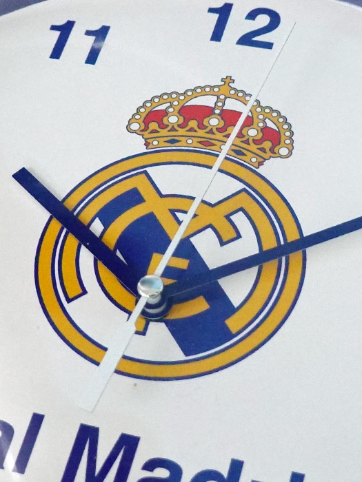 クラブオフィシャルグッズ/レアルマドリード/オフィシャル 壁掛け時計/クレスト/ネイビーXホワイト/8435507889209