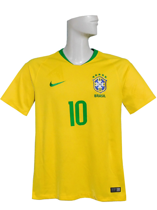 ***前面にアイロン跡あり***(ナイキ) NIKE/18/19ブラジル代表/ホーム/半袖/ペレ/893856-749