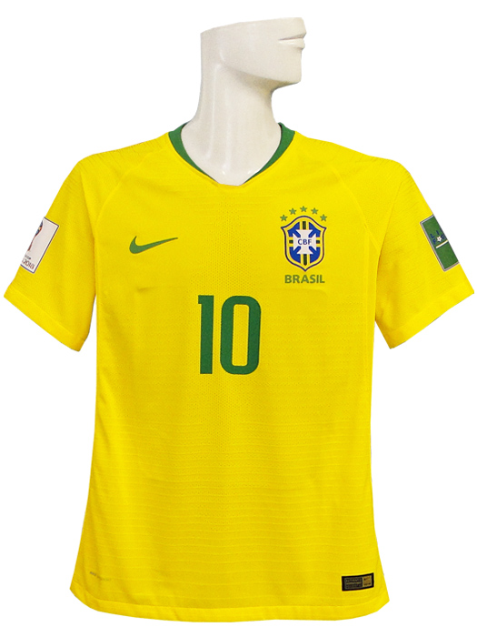 ***限定入荷***(ナイキ) NIKE/18/19ブラジル代表/ヴェイパーマッチ/選手着用仕様/ホーム/半袖/ネイマール/2018W杯+LFバッジ付/893858-749