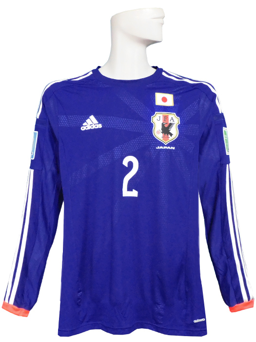 ***限定再入荷***(アディダス) adidas/14/15日本代表/オーセンティック/ホーム/長袖/内田/W杯バッジ付/フルマーキング仕様/AD640-G85282