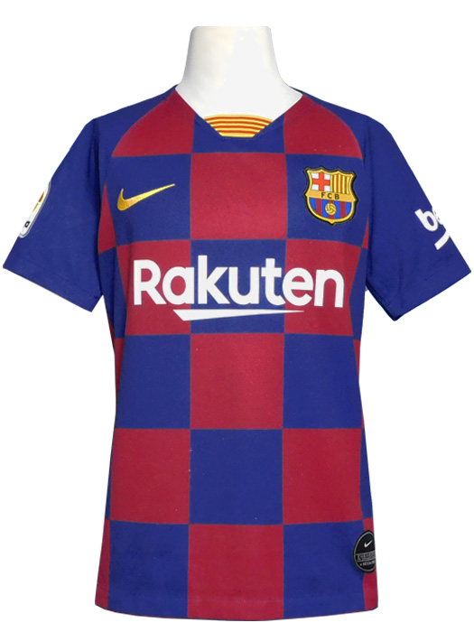 ***傷、汚れあり***(ナイキ) NIKE/19/20バルセロナ/ホーム/半袖/メッシ/ジュニア用/AJ5801-457