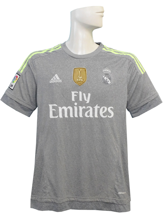 ***限定再入荷***(アディダス) adidas/15/16レアルマドリード/アウェイ/半袖/2014FIFAクラブW杯優勝バッジ付/ベイル/AK2491
