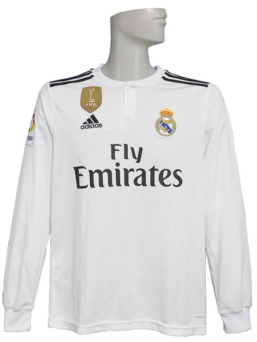 ***限定入荷***(アディダス) adidas/18/19レアルマドリード/ホーム/長袖/ロナウド/CWC優勝+LFPバッジ付/CG0546