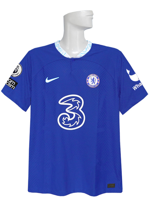 **限定入荷**(ナイキ) NIKE/22/23チェルシー/ホーム/オーセンティック/半袖/チアゴ・シウバ/プレミア+NRFRバッジ+WhaleFinスポンサー付