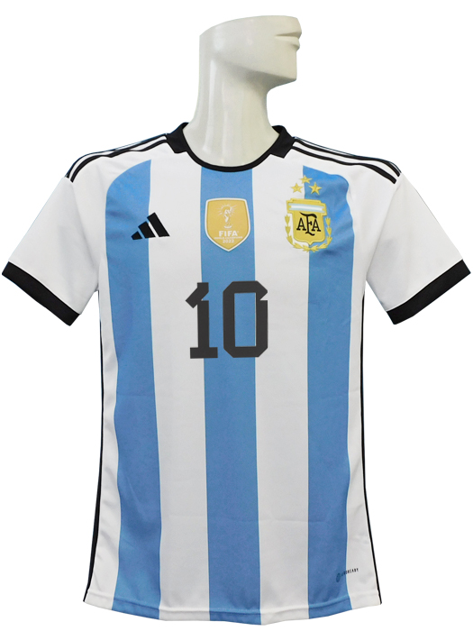 【メッシ】アルゼンチン代表 22 23 ホーム 半袖 W杯優勝 ユニフォーム