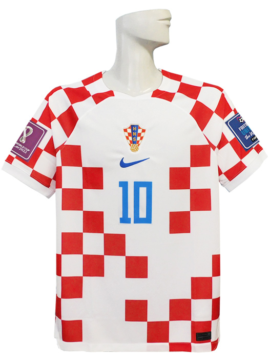 ***限定再入荷***(ナイキ) NIKE/22/23クロアチア代表/ホーム/半袖/モドリッチ/2022W杯バッジ付/DN0684-100